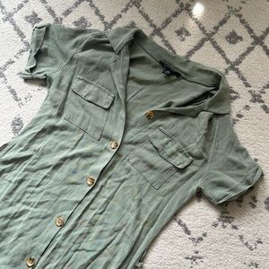 Belted Utility Khaki Women’s Dress